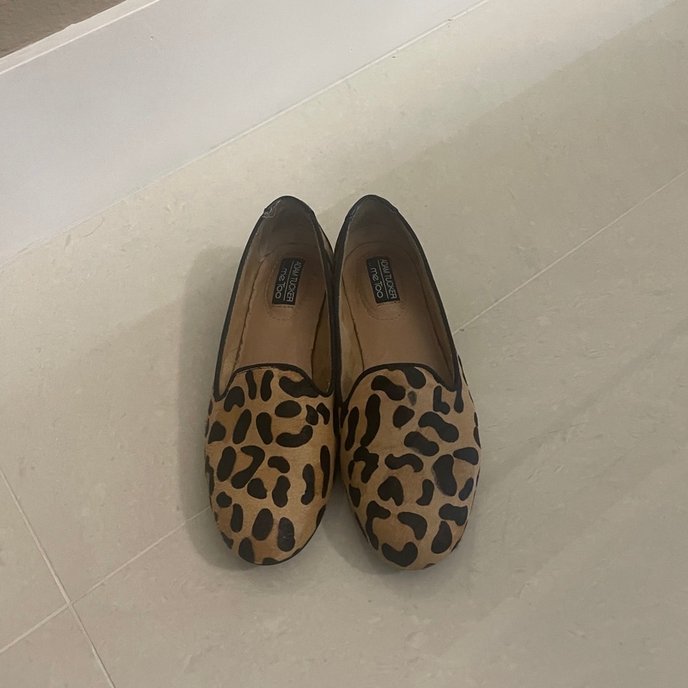 Cheetah print loafers